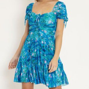 BNWT - PINK WATER LILIES SHORT TEA PARTY DRESS - S